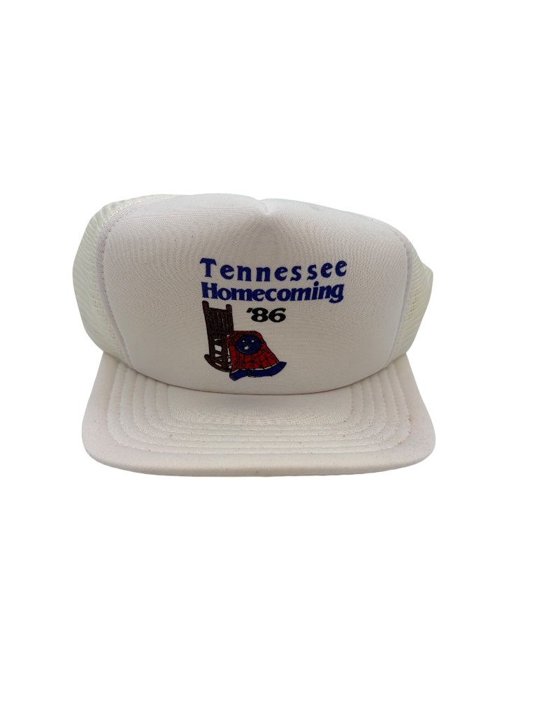 Vintage 1986 Tennessee Homecoming Trucker Hat Snapback Mesh Knoxville Tn Summit